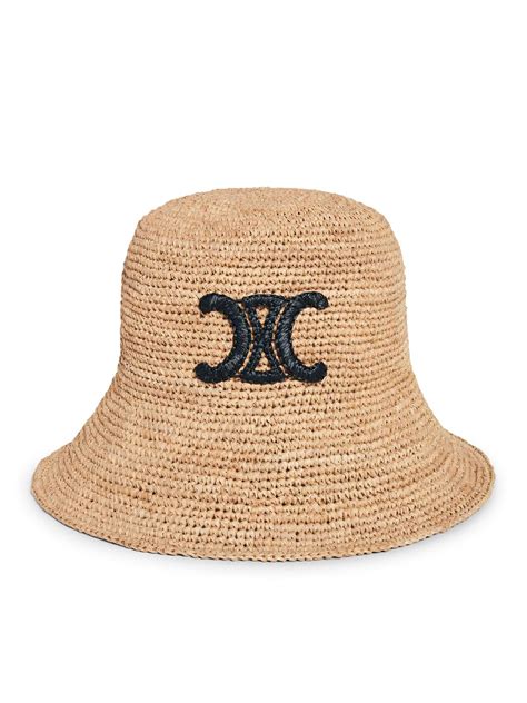 TRIOMPHE BUCKET HAT IN RAFFIA 